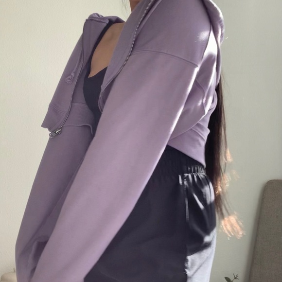 purple oversized crop hoodie - Picture 8 of 8